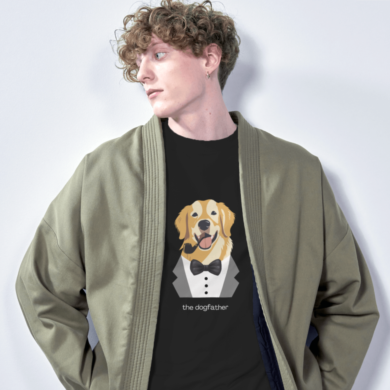 The Dogfather II - Unisex Black Printed T-shirt