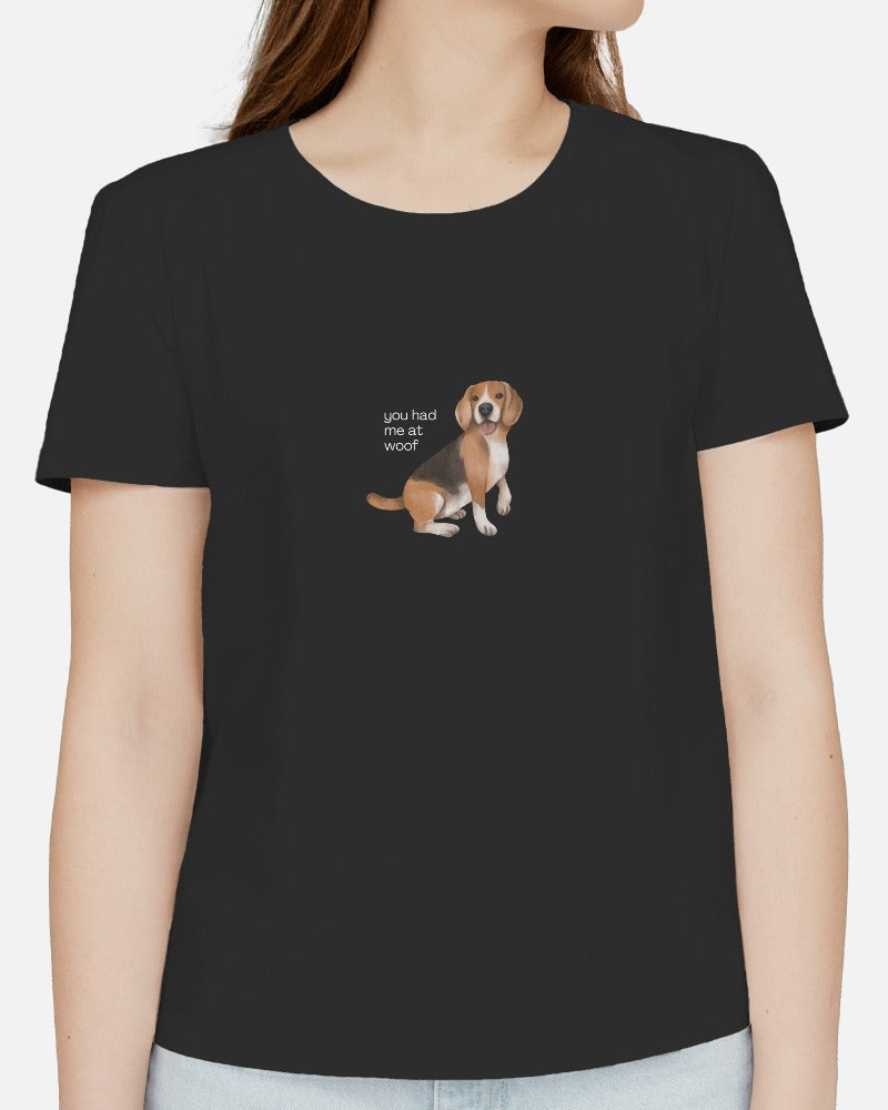 Woof - Women's Black Printed T-shirt