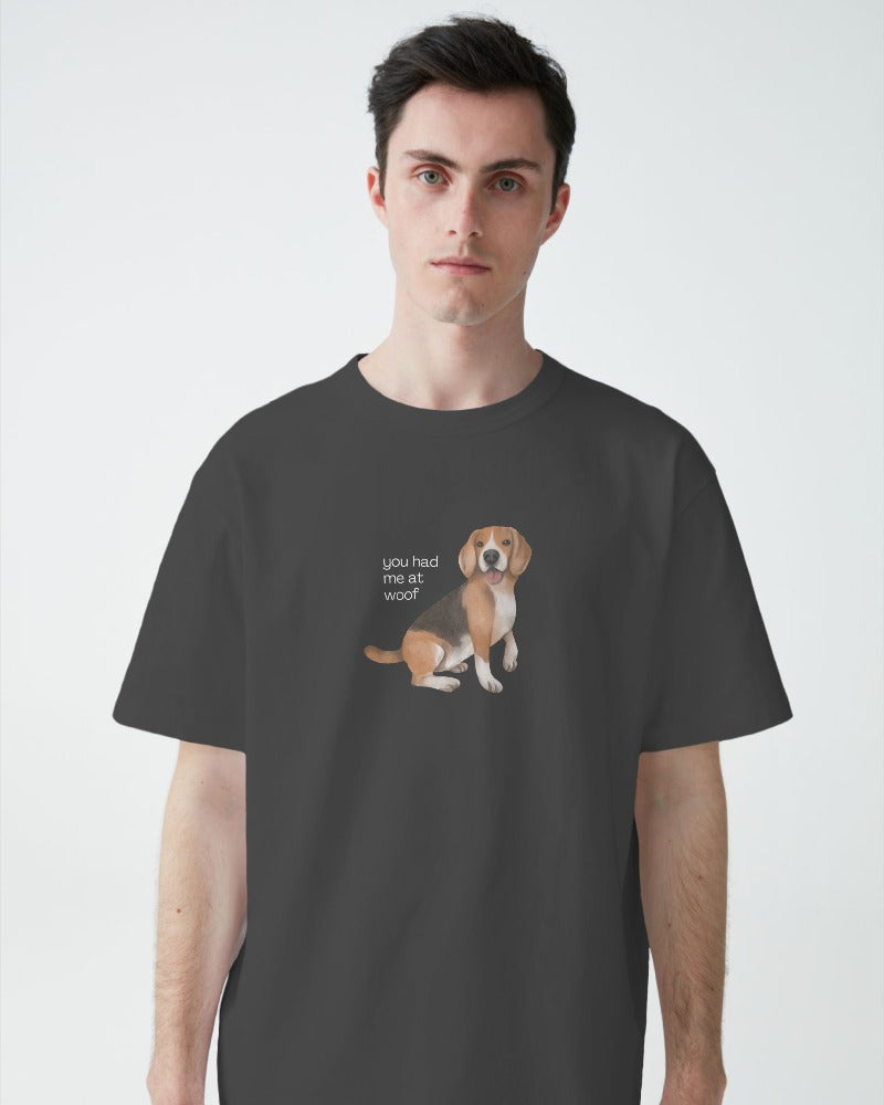 Woof - Unisex Black Printed T-shirt