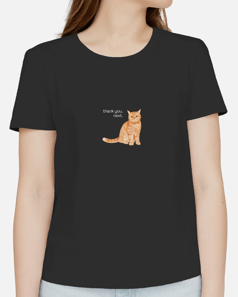 Judgemental Cat - Women's Black Printed T-shirt