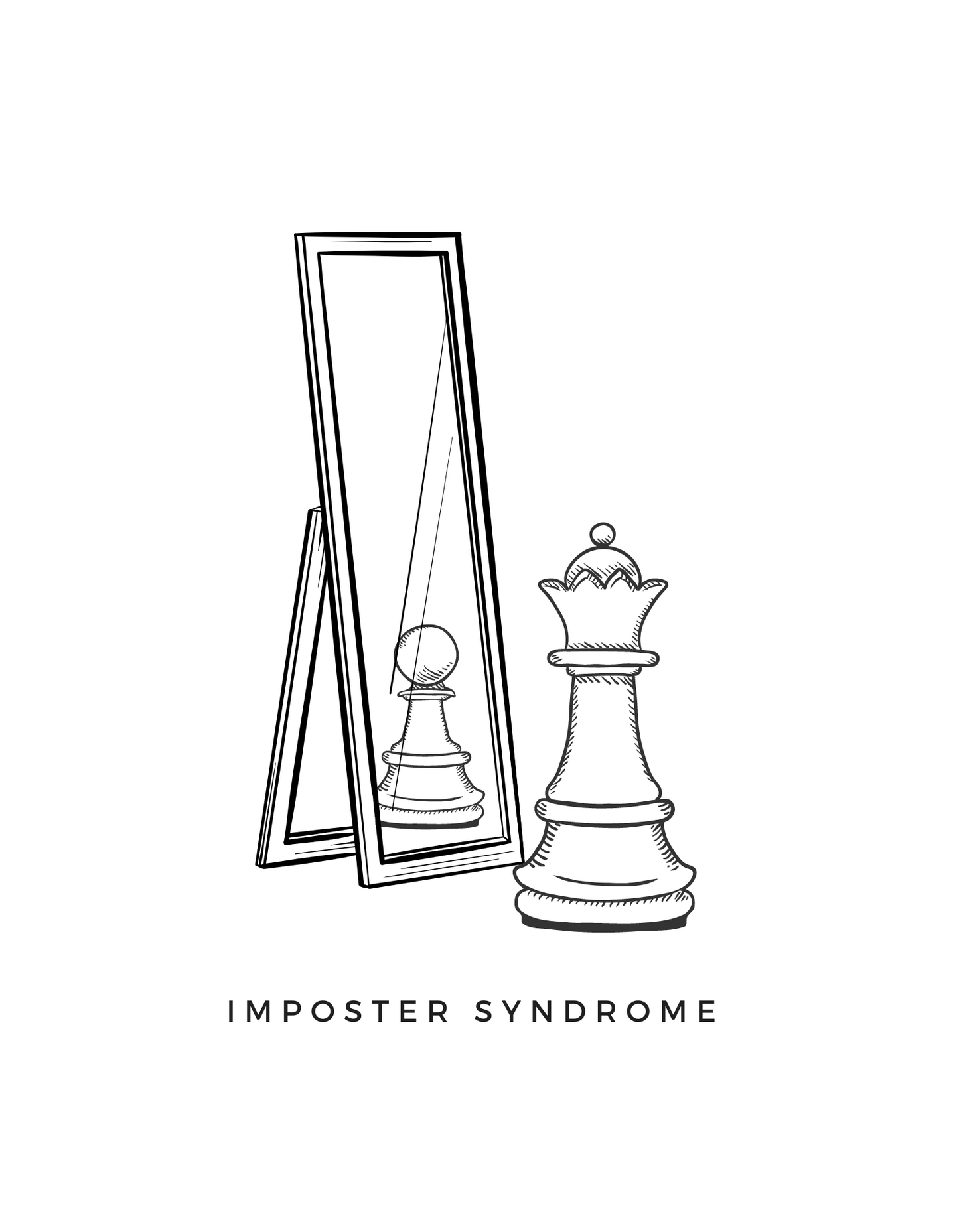 Imposter Syndrome - Women's White Printed T-shirt