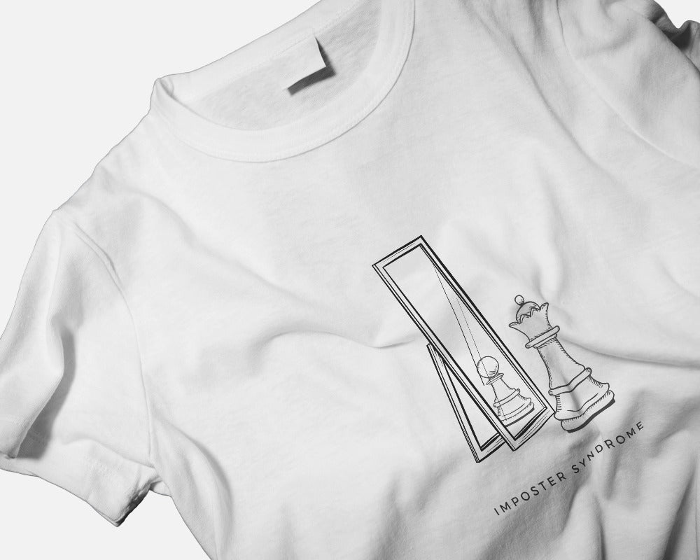 Imposter Syndrome - Women's White Printed T-shirt