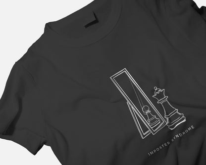 Imposter Syndrome - Women's Black Printed T-shirt