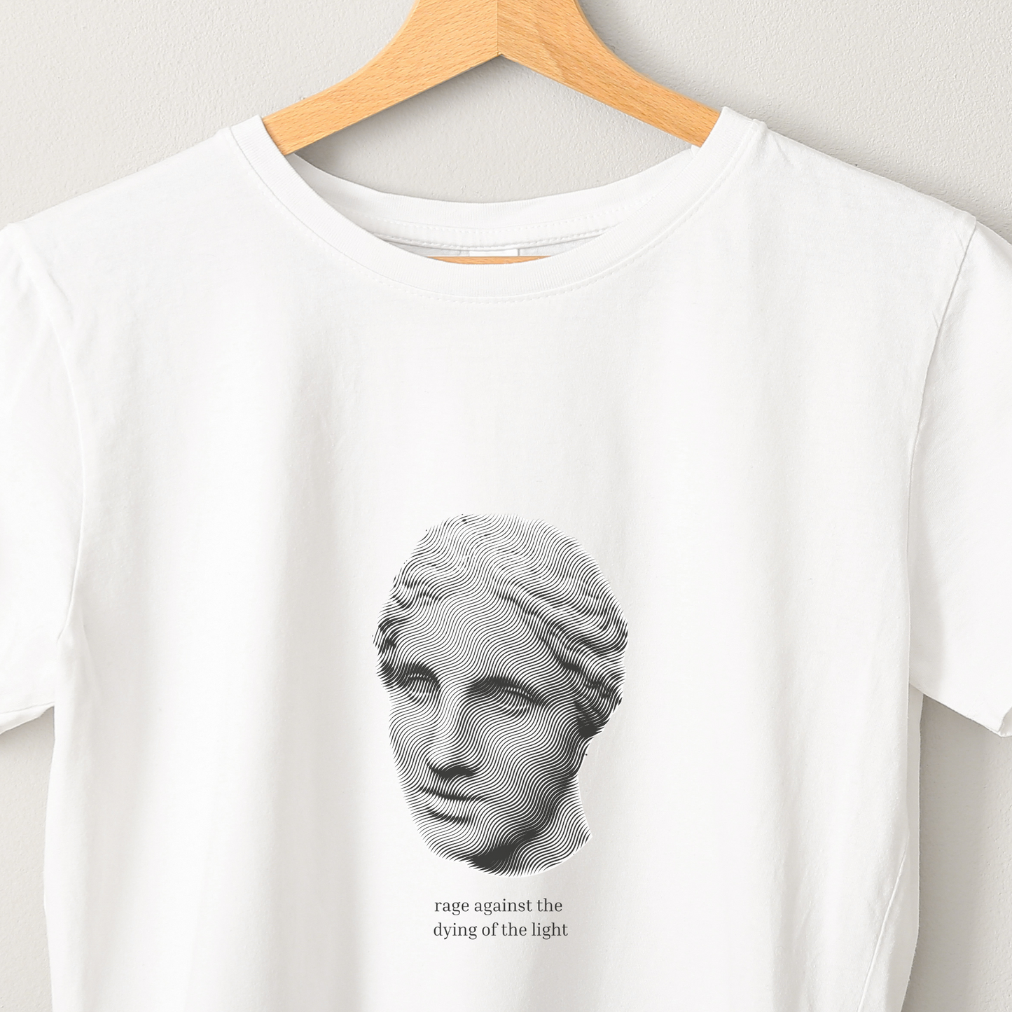 Rage - Unisex White Printed T-shirt