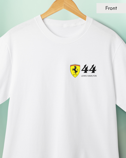 44 - Unisex White Printed T-shirt