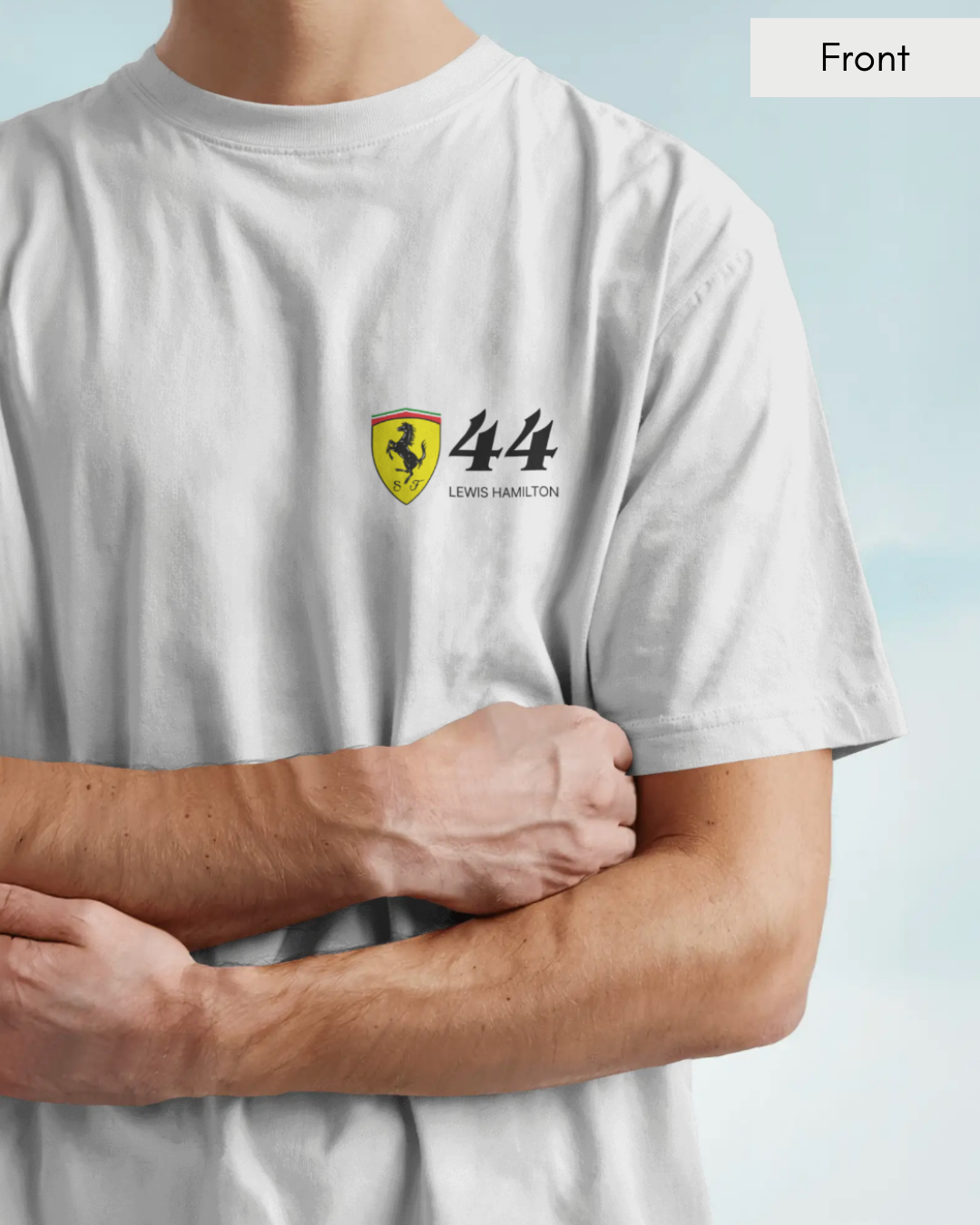 44 - Unisex White Printed T-shirt