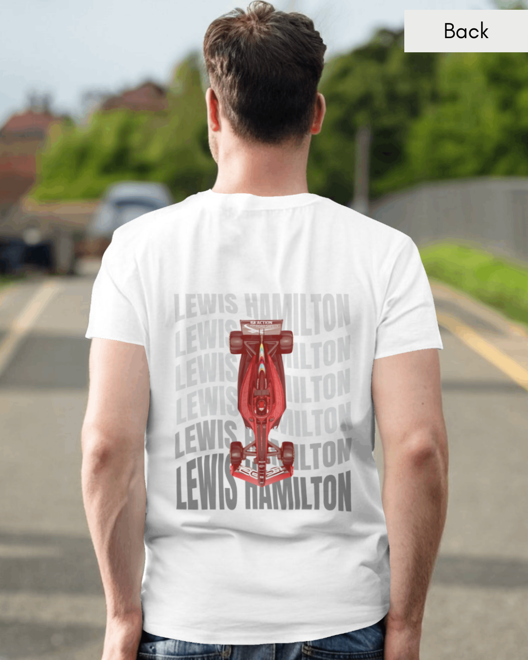 44 - Unisex White Printed T-shirt