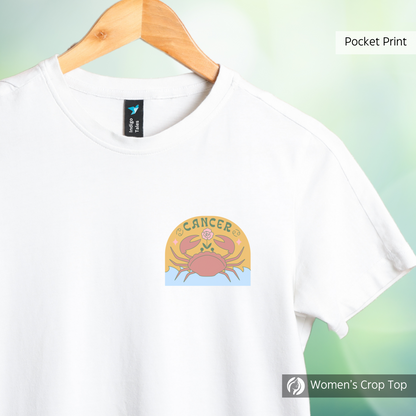 Cancer - Women's White Crop Top