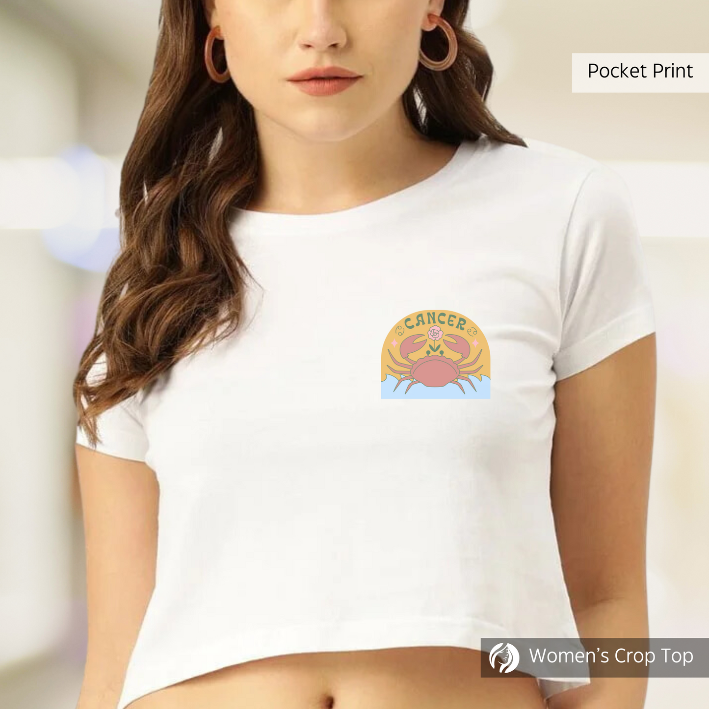 Cancer - Women's White Crop Top
