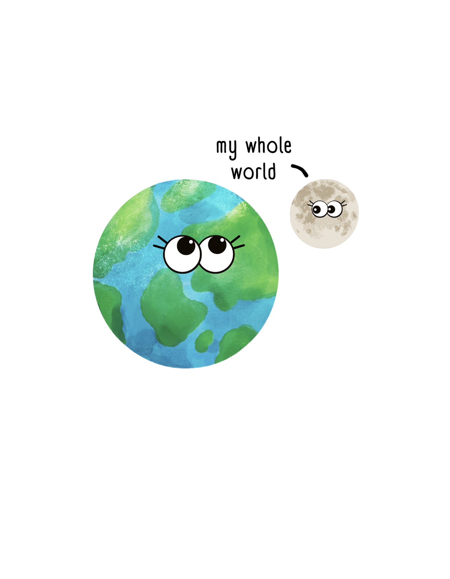 My Whole World - Unisex White Printed T-shirt