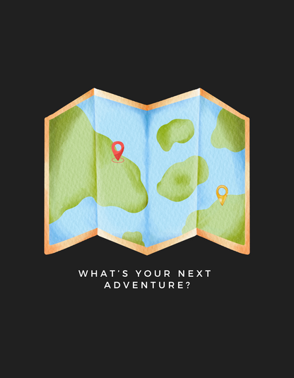 Where Next? - Women's Black Printed T-shirt