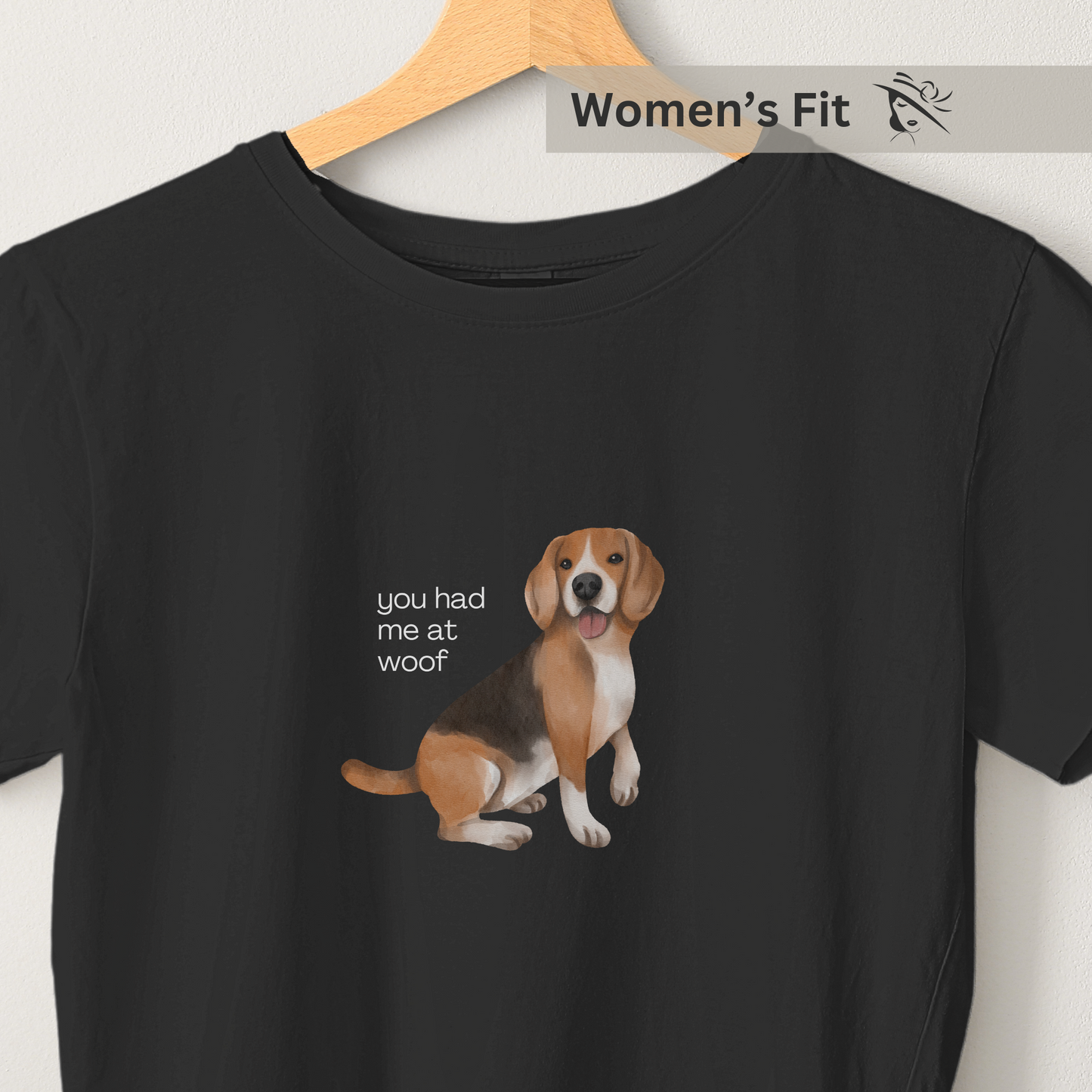 Woof - Women's Black Printed T-shirt