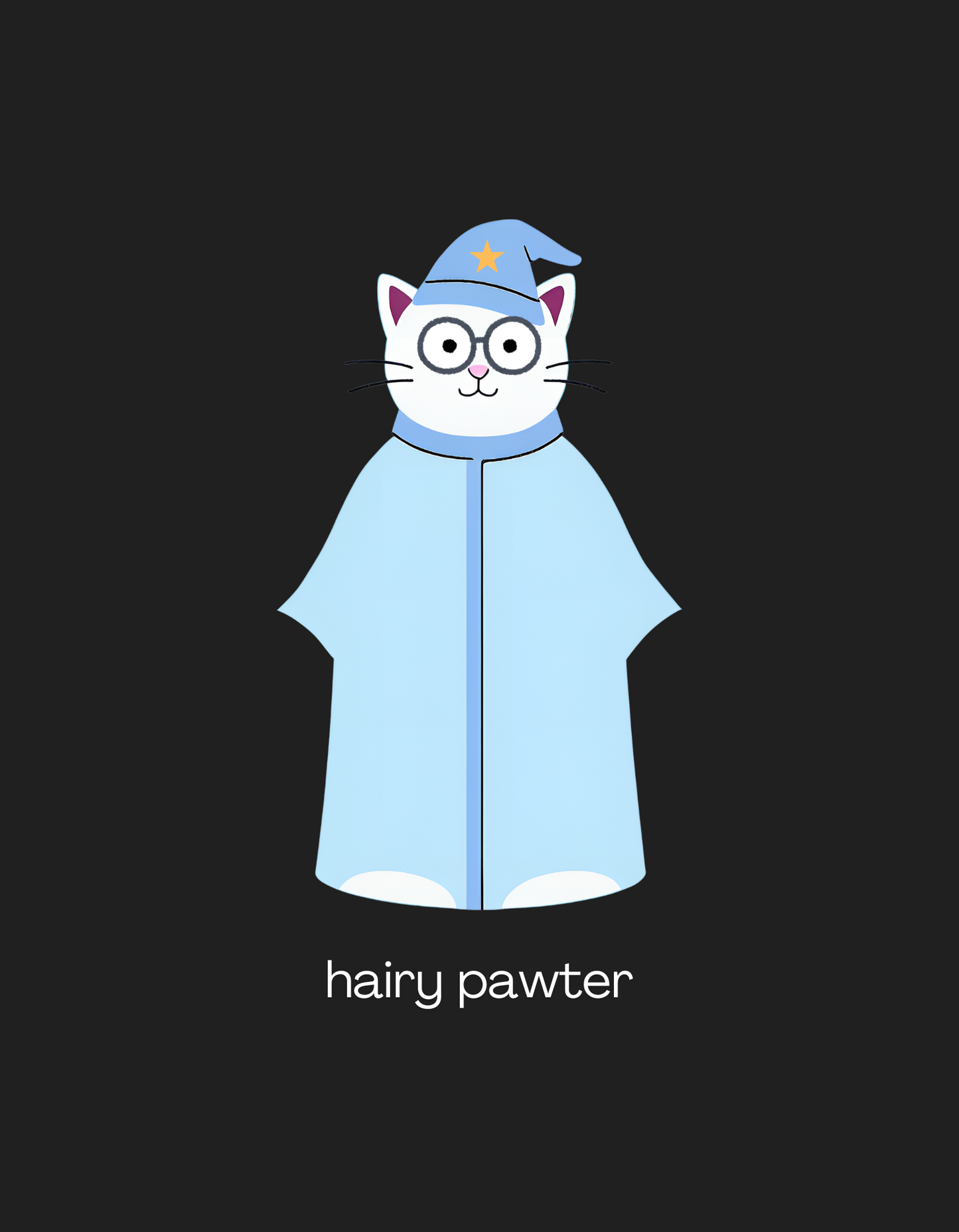 Hairy Pawter - Unisex Black Printed T-shirt