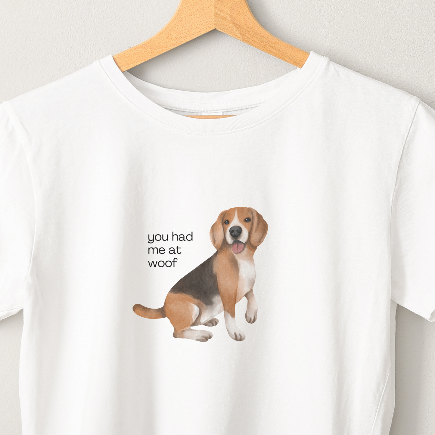Woof - Unisex White Printed T-shirt