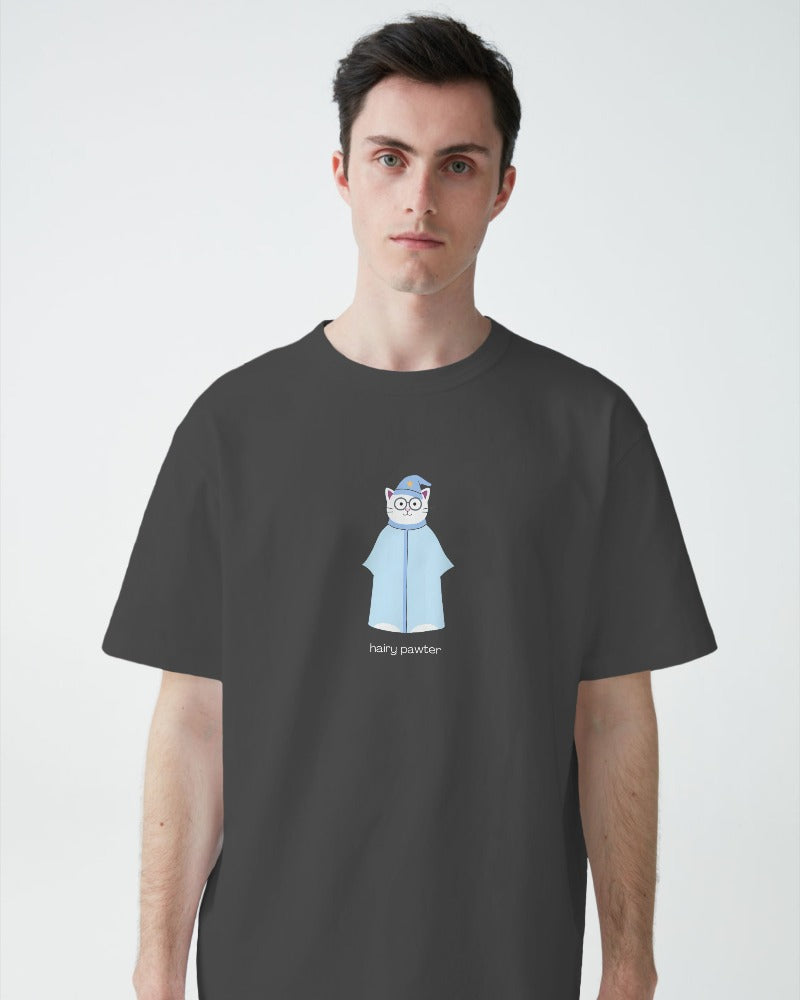 Hairy Pawter - Unisex Black Printed T-shirt
