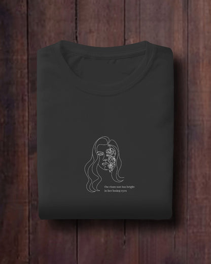 The Sun is too Bright - Unisex Black Printed T-shirt