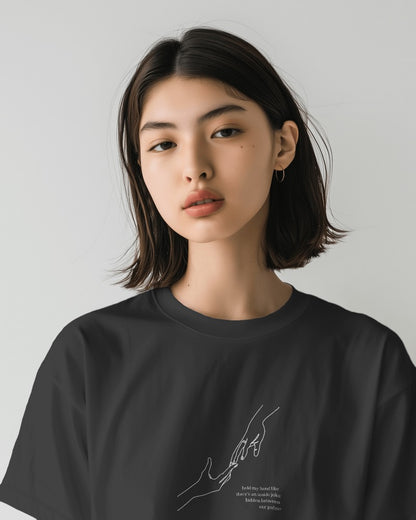 Our Hands - Unisex Black Printed T-shirt