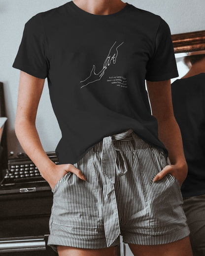 Our Hands - Women's Black Printed T-shirt