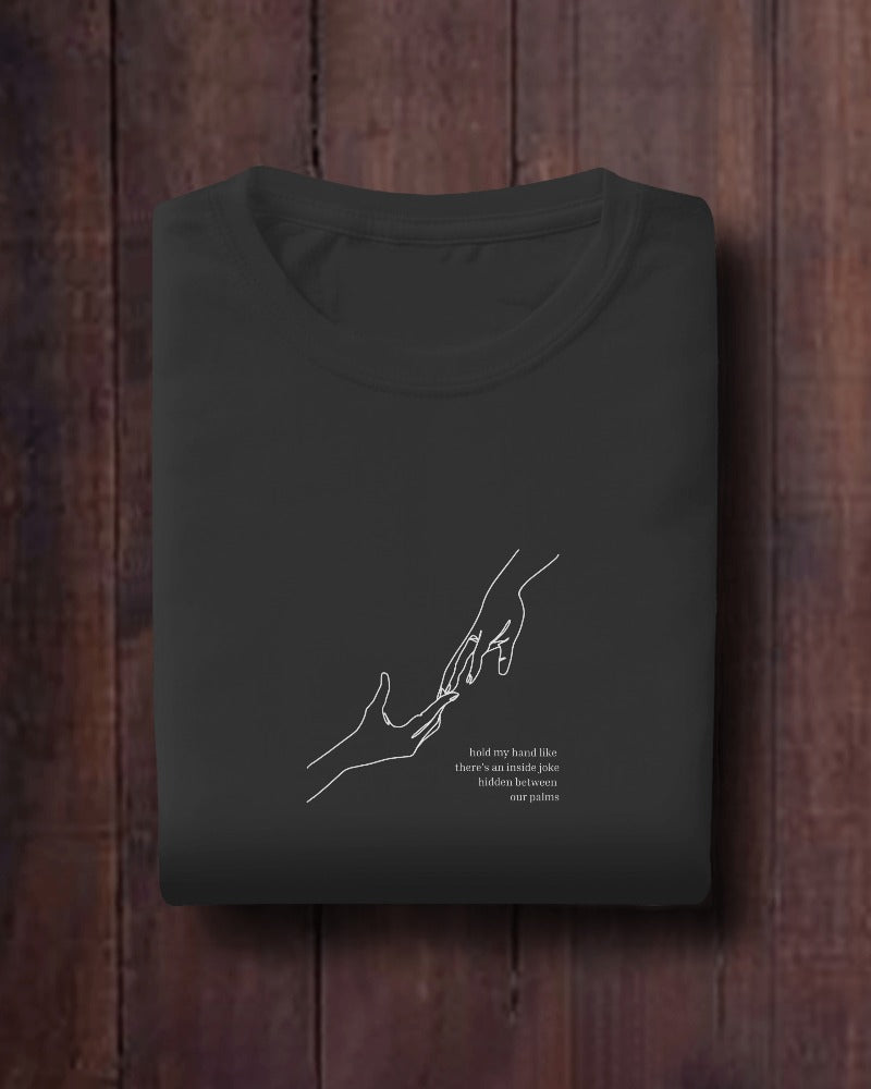 Our Hands - Unisex Black Printed T-shirt