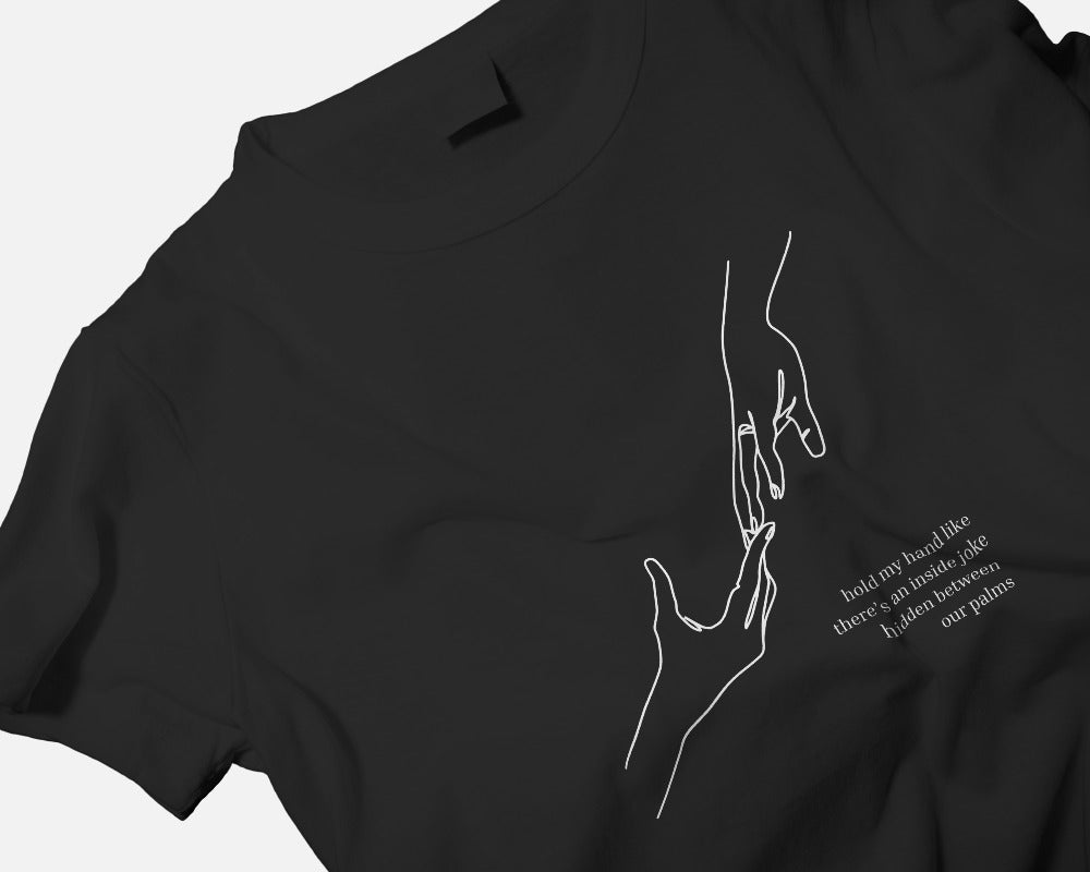 Our Hands - Women's Black Printed T-shirt