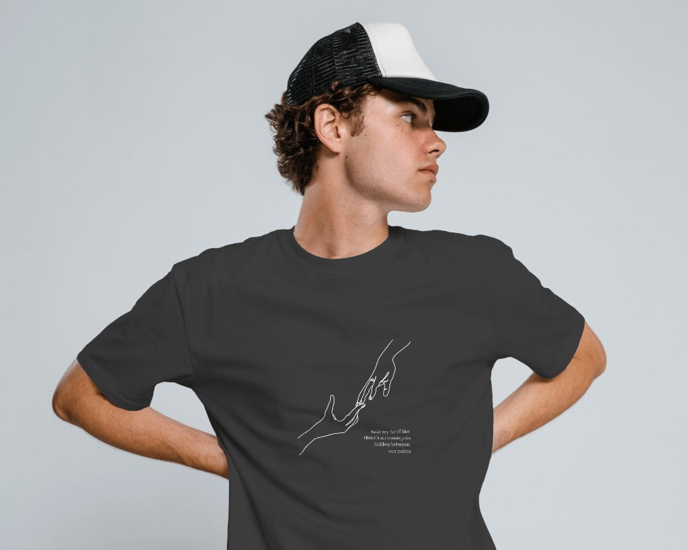 Our Hands - Unisex Black Printed T-shirt