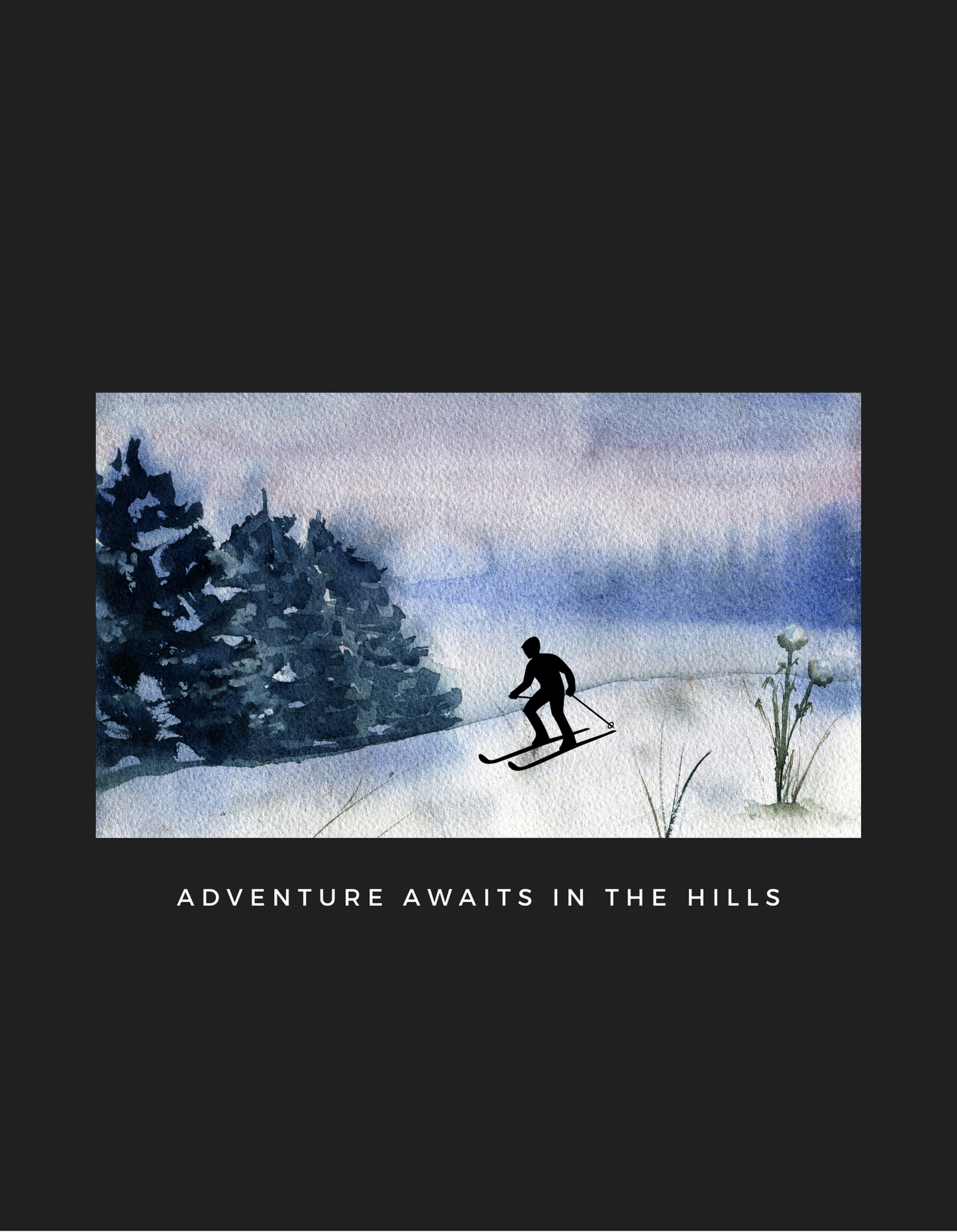 Hill Adventure - Unisex Black Printed T-shirt