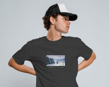 Hill Adventure - Unisex Black Printed T-shirt