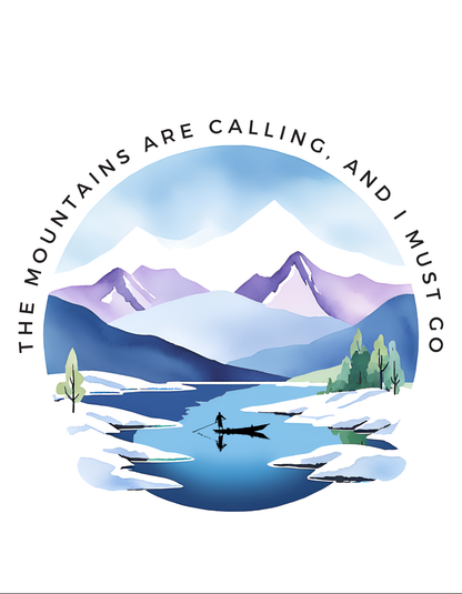 Mountain Calls - Women's White Printed T-shirt