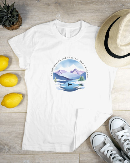 Mountain Calls - Women's White Printed T-shirt
