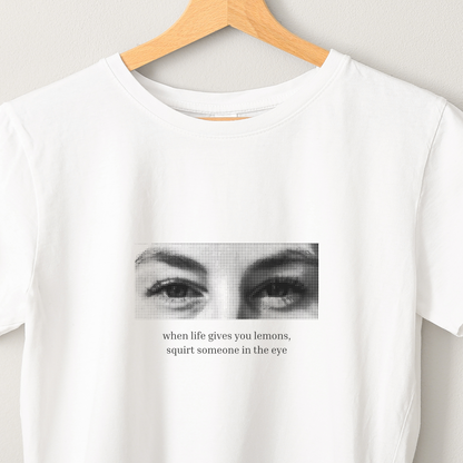Lemon eyes - Unisex White Printed T-shirt