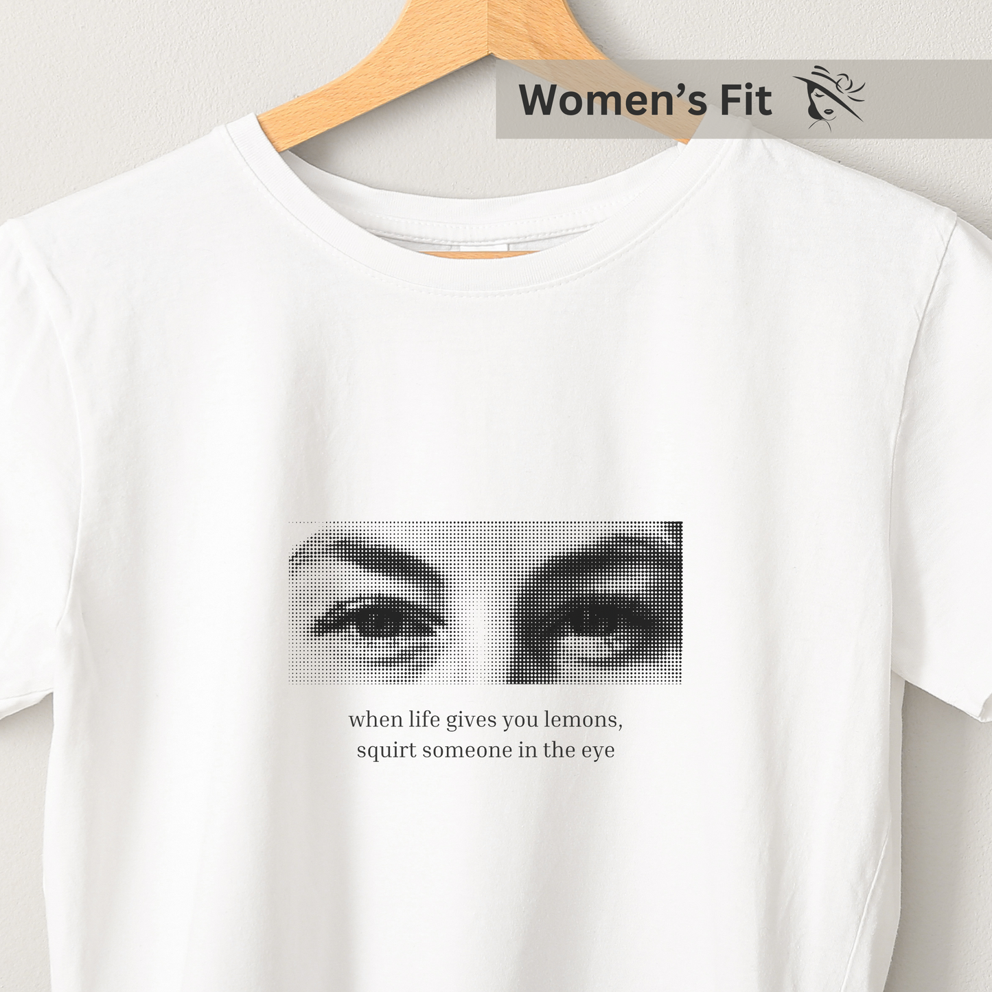 Lemon Eyes - Women's White Printed T-shirt