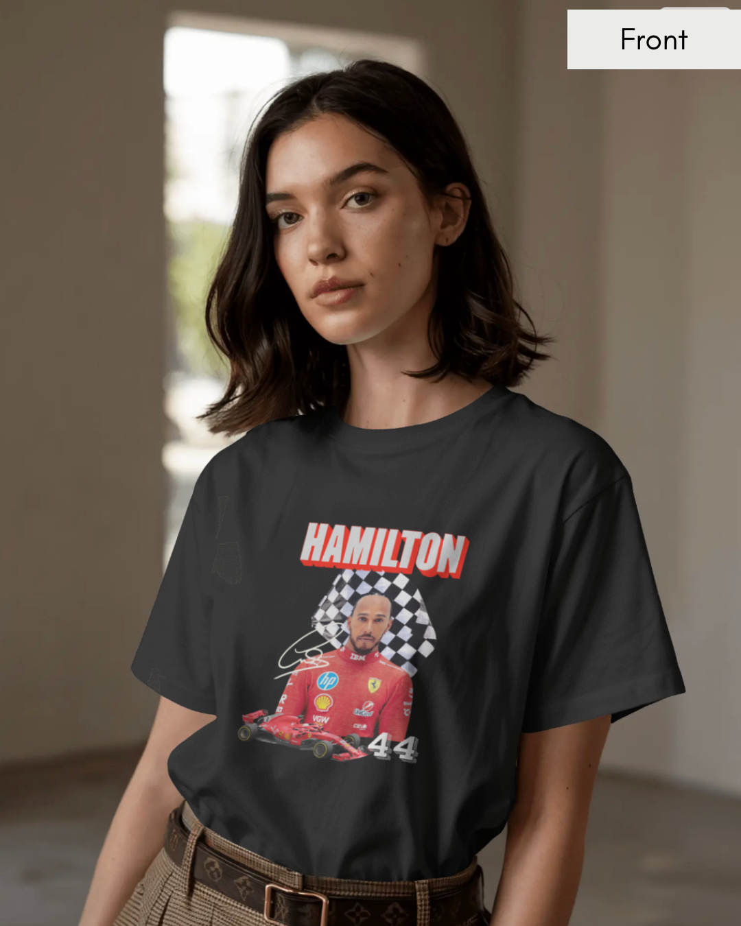 Hamilton Collage - Unisex Black Printed T-shirt