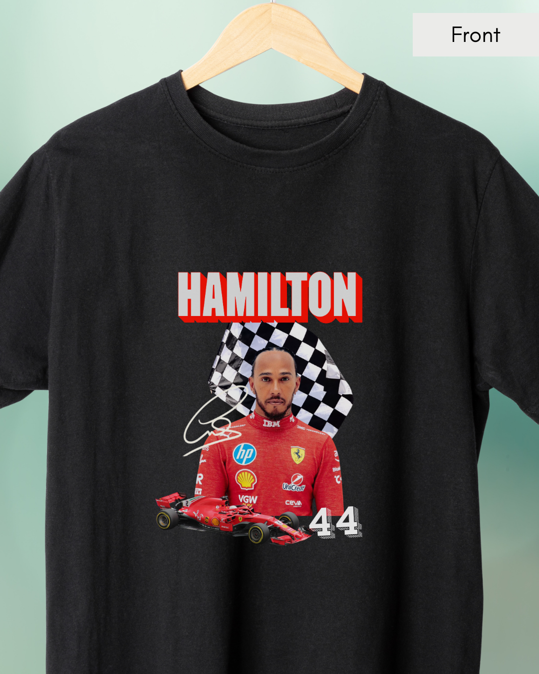 Hamilton Collage - Unisex Black Printed T-shirt