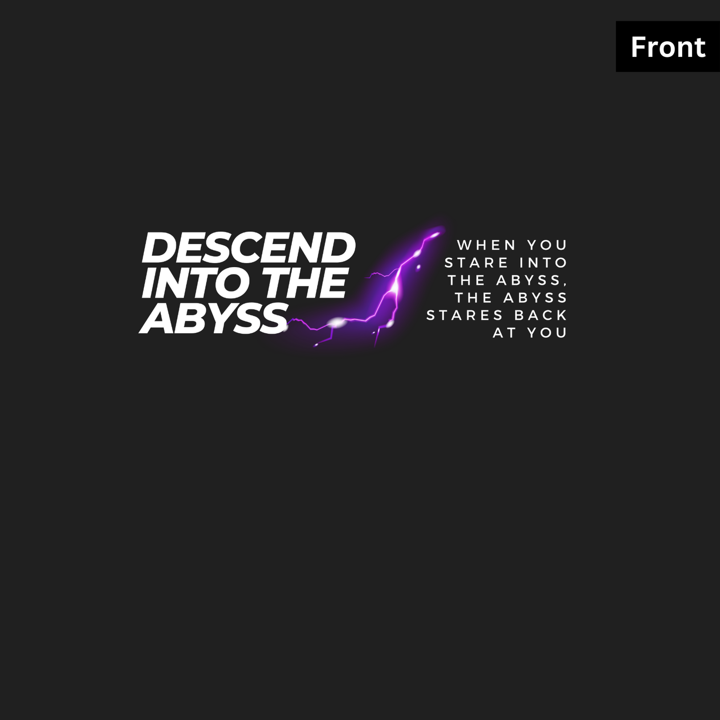 Abyss - Unisex Black Printed T-shirt