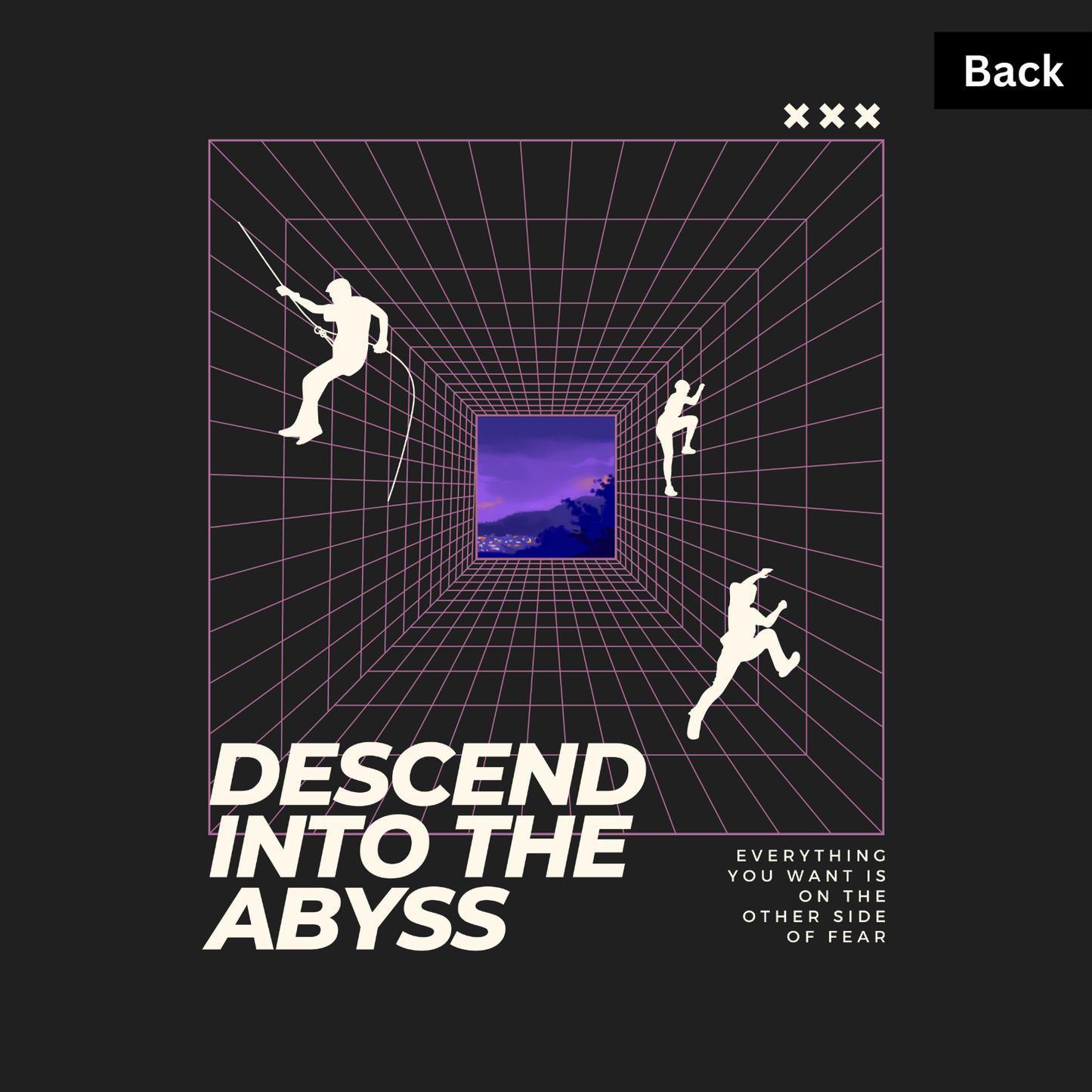 Abyss - Unisex Black Printed T-shirt