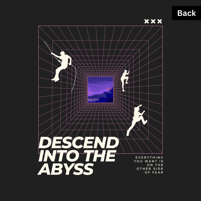 Abyss - Unisex Black Printed T-shirt