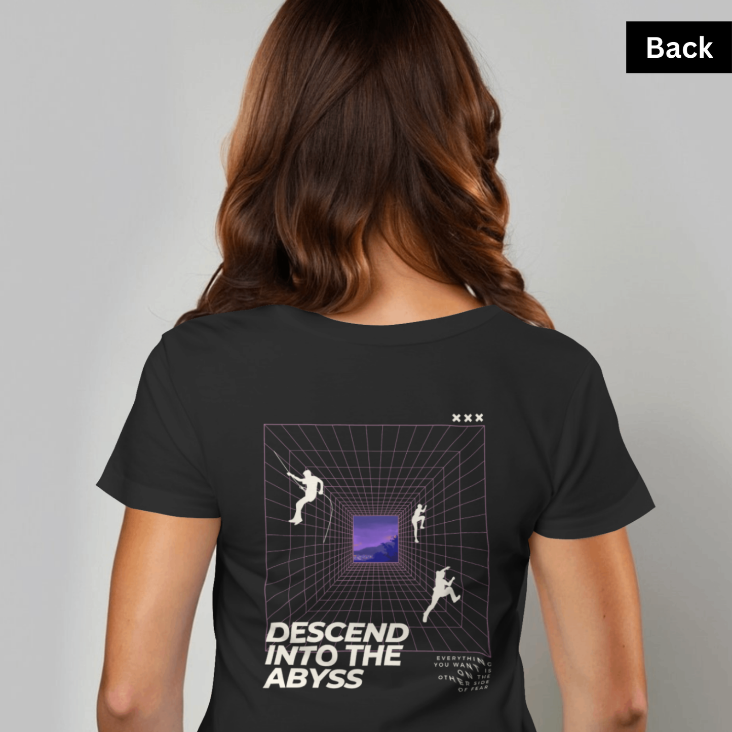 Abyss - Unisex Black Printed T-shirt