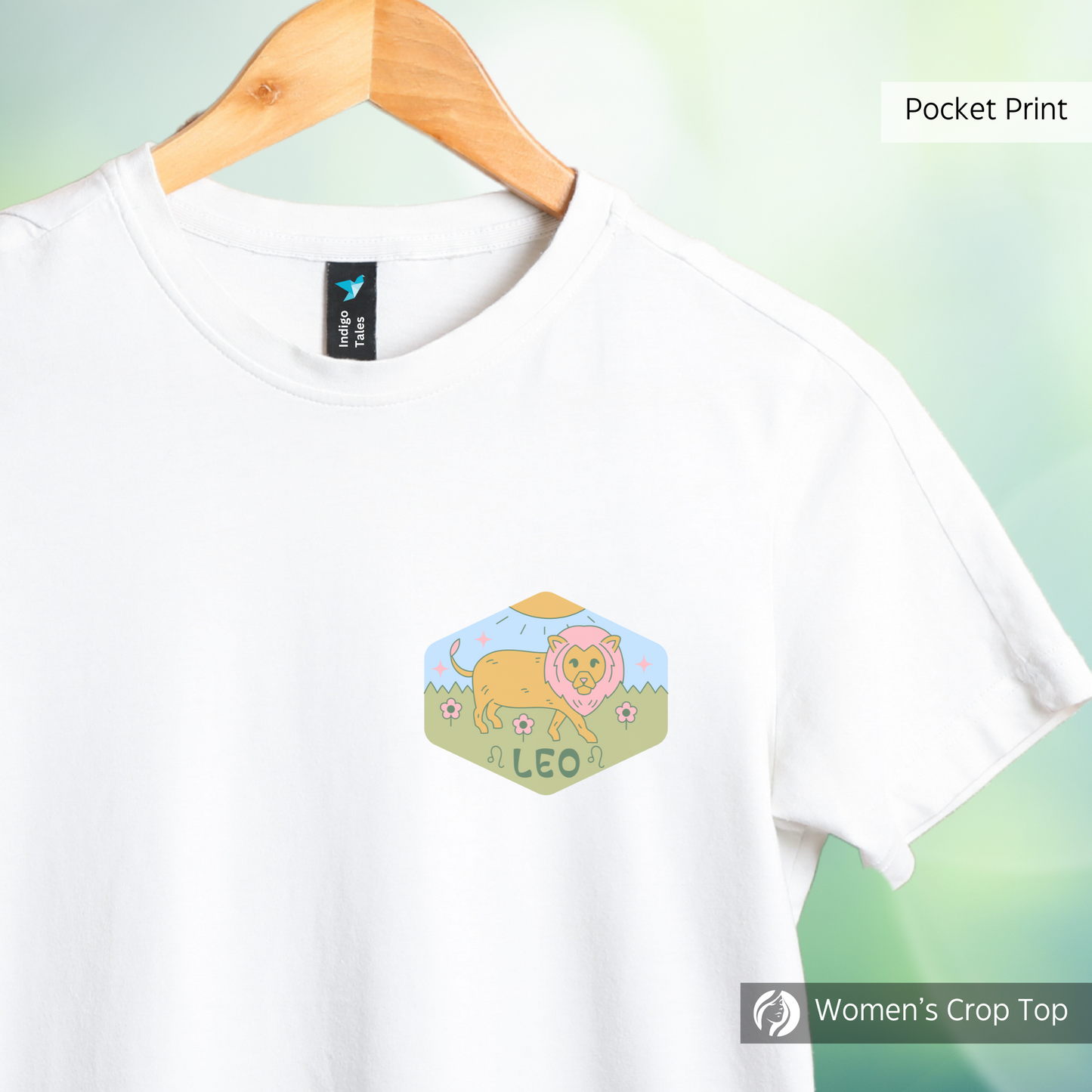 Leo - Women's White Crop Top