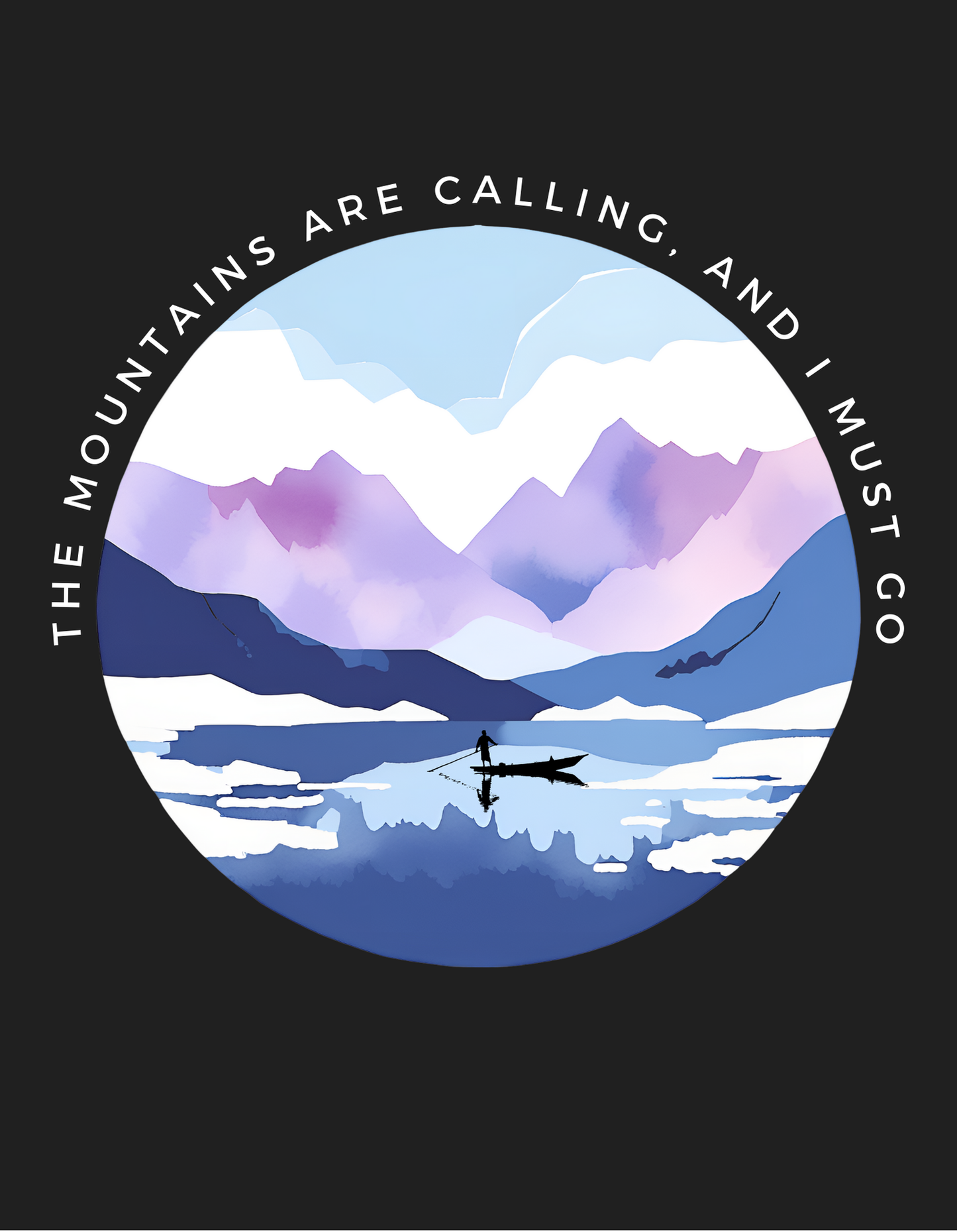 Mountain Calls - Women's Black Printed T-shirt