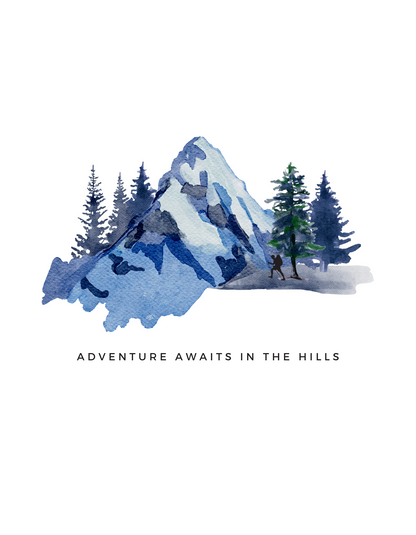 Mountain Adventure - Women's White Printed T-shirt