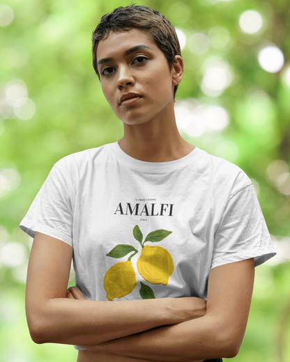 Amalfi - Women's White Printed Crop Top