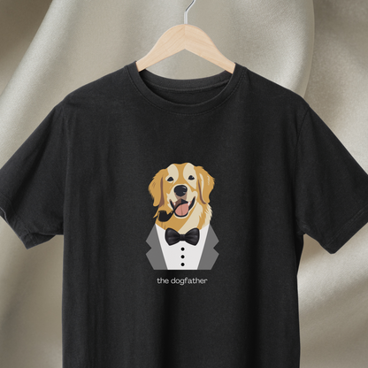 The Dogfather II - Unisex Black Printed T-shirt