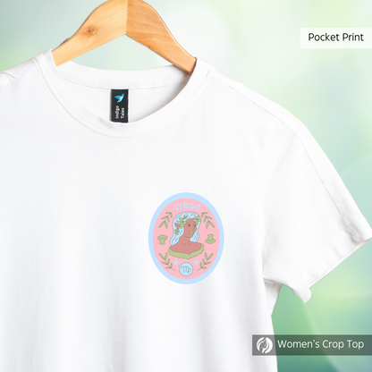 Virgo - Women's White Crop Top