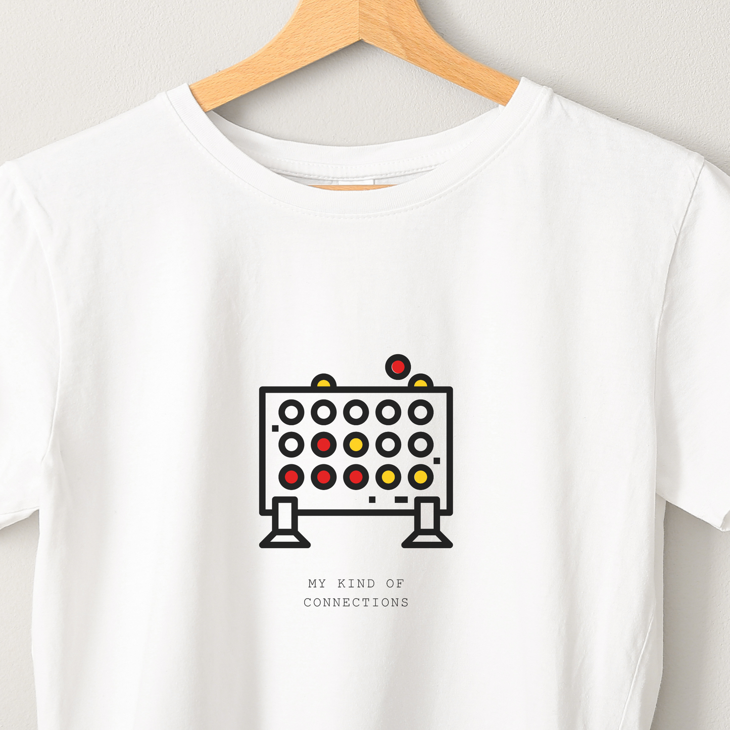 Connections - Unisex White Printed T-shirt
