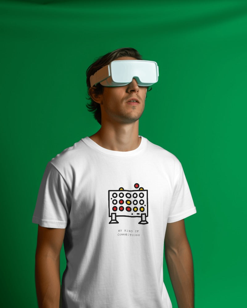 Connections - Unisex White Printed T-shirt