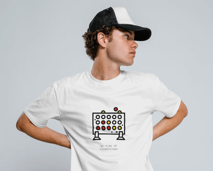 Connections - Unisex White Printed T-shirt