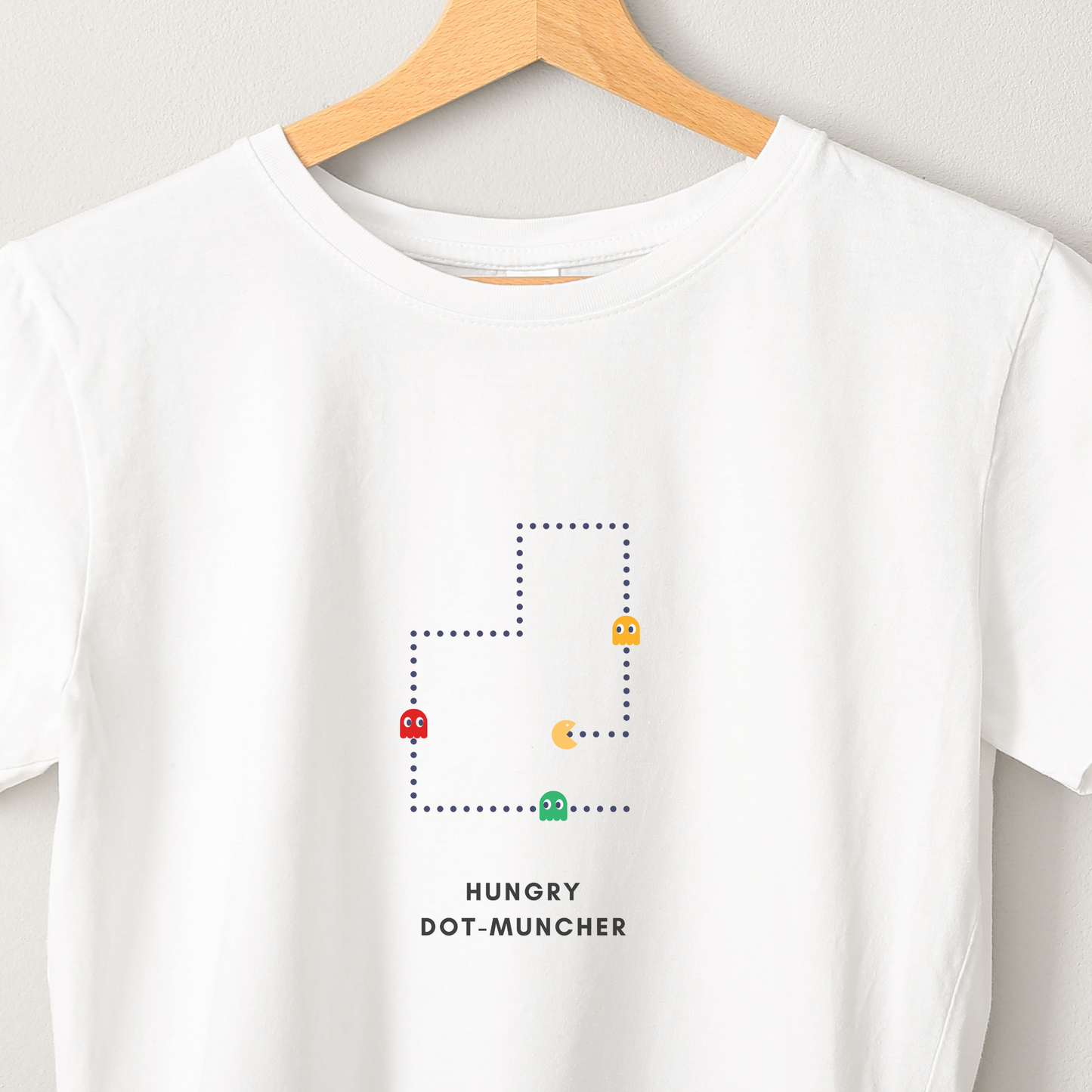 Pac-Man - Unisex White Printed T-shirt
