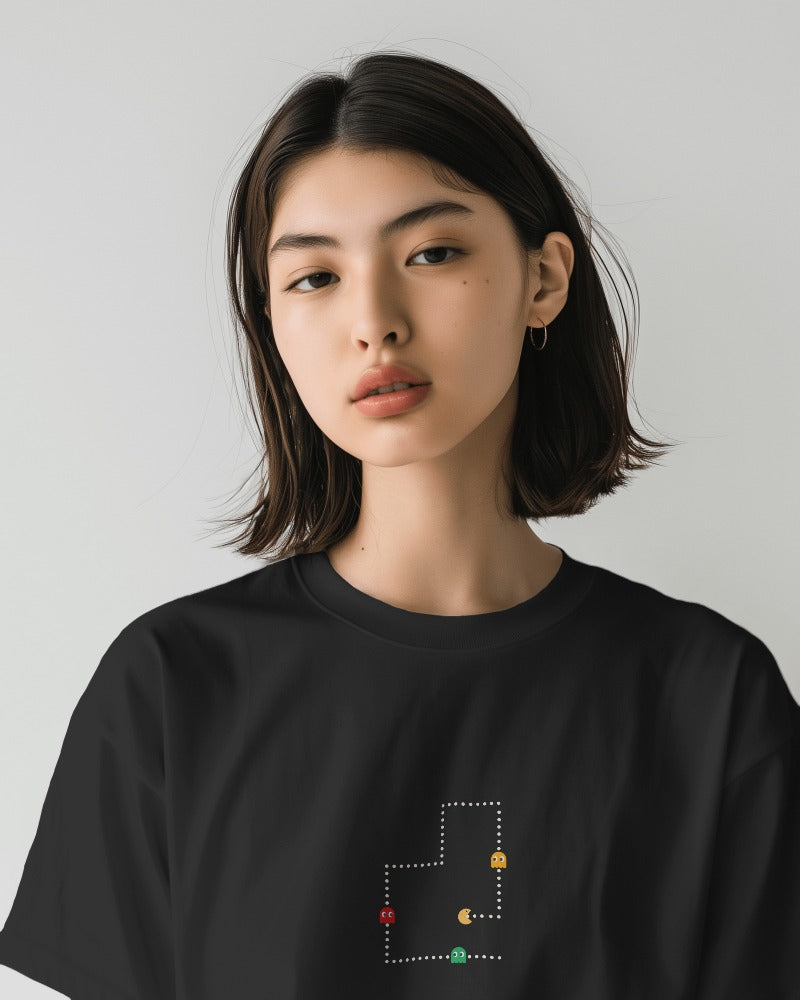 Pac-Man - Unisex Multicolor Printed T-shirt