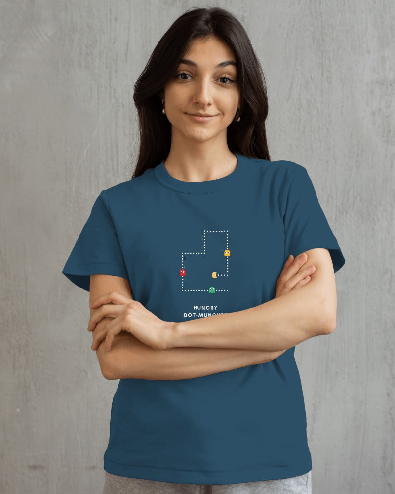Pac-Man - Unisex Multicolor Printed T-shirt