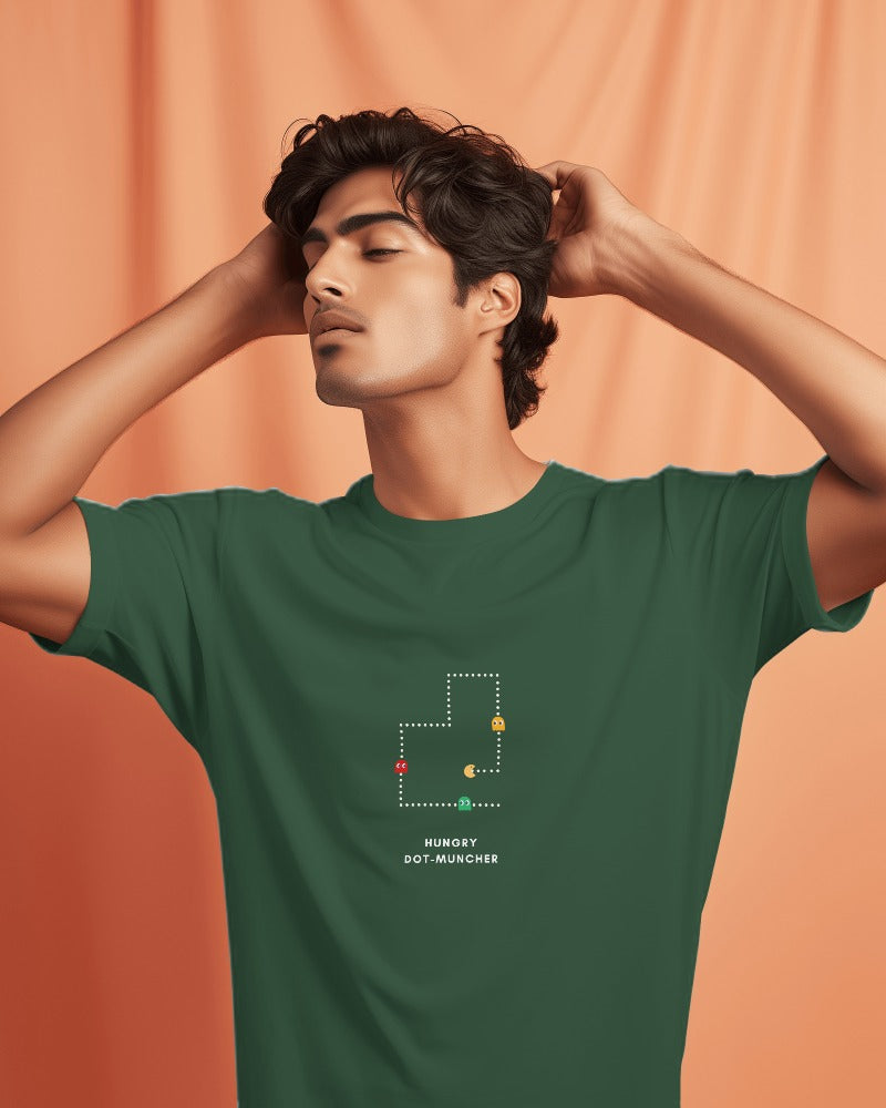 Pac-Man - Unisex Multicolor Printed T-shirt